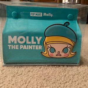 Pop Mart Molly The Painter Blue Pouch